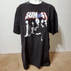Sum 41 shirt XXL 2016 Tour concert pop punk black photo graphic band merch